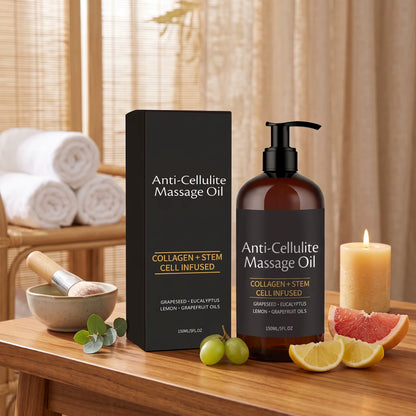 Collagen Anti-Cellulite Massage Oil Improve Sagging Belly Thigh Hip Skin Tighten Loose Skin Post Workout Muscle Relaxing Oil